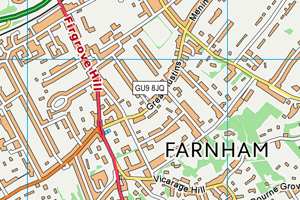 GU9 8JQ map - OS VectorMap District (Ordnance Survey)