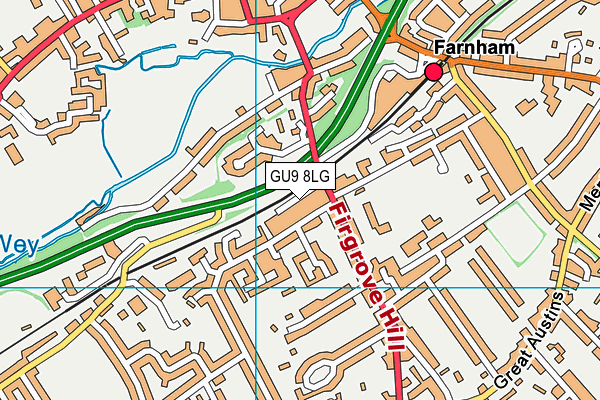 GU9 8LG map - OS VectorMap District (Ordnance Survey) GU9 8LG map - OS VectorMap District (Ordnance Survey)