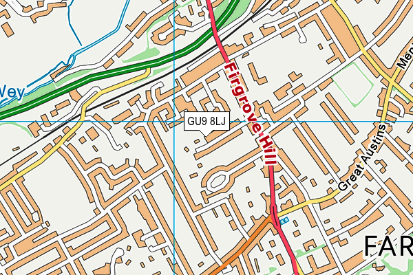 GU9 8LJ map - OS VectorMap District (Ordnance Survey)