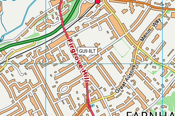 GU9 8LT map - OS VectorMap District (Ordnance Survey) GU9 8LT map - OS VectorMap District (Ordnance Survey)