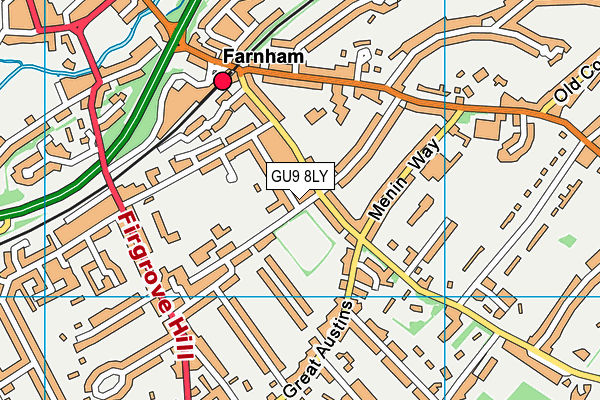GU9 8LY map - OS VectorMap District (Ordnance Survey) GU9 8LY map - OS VectorMap District (Ordnance Survey)