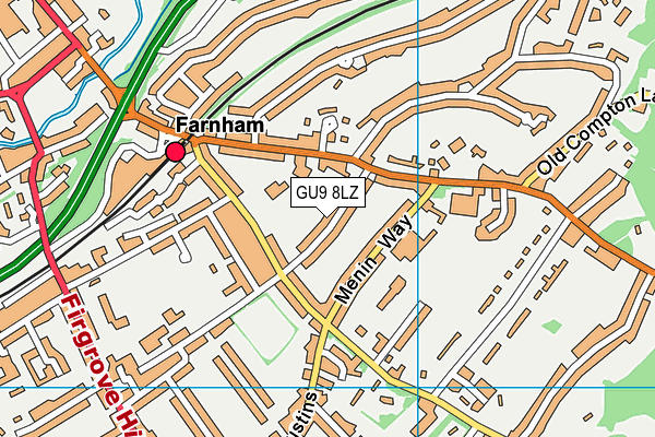 GU9 8LZ map - OS VectorMap District (Ordnance Survey) GU9 8LZ map - OS VectorMap District (Ordnance Survey)