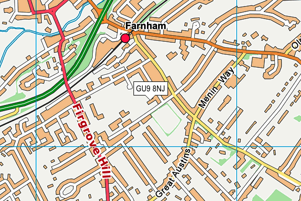 GU9 8NJ map - OS VectorMap District (Ordnance Survey) GU9 8NJ map - OS VectorMap District (Ordnance Survey)
