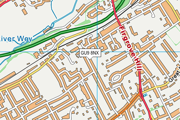GU9 8NX map - OS VectorMap District (Ordnance Survey) GU9 8NX map - OS VectorMap District (Ordnance Survey)