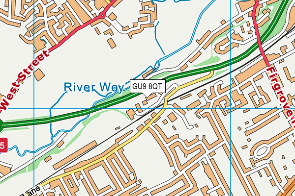 GU9 8QT map - OS VectorMap District (Ordnance Survey) GU9 8QT map - OS VectorMap District (Ordnance Survey)