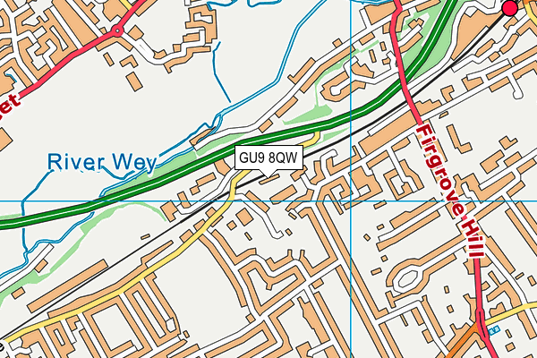 GU9 8QW map - OS VectorMap District (Ordnance Survey) GU9 8QW map - OS VectorMap District (Ordnance Survey)