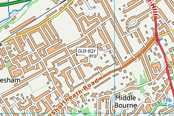 GU9 8QY map - OS VectorMap District (Ordnance Survey) GU9 8QY map - OS VectorMap District (Ordnance Survey)