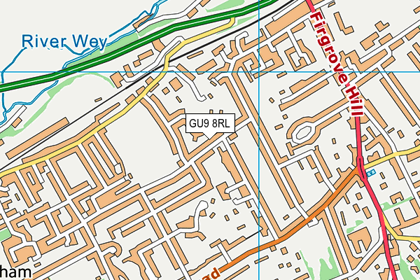 GU9 8RL map - OS VectorMap District (Ordnance Survey) GU9 8RL map - OS VectorMap District (Ordnance Survey)