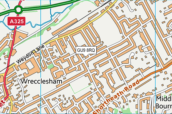 GU9 8RQ map - OS VectorMap District (Ordnance Survey) GU9 8RQ map - OS VectorMap District (Ordnance Survey)