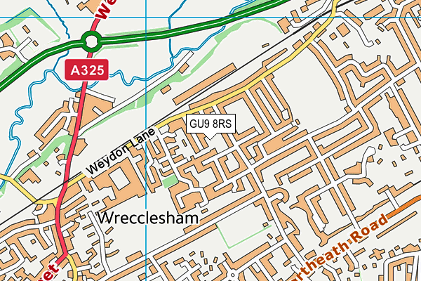 GU9 8RS map - OS VectorMap District (Ordnance Survey) GU9 8RS map - OS VectorMap District (Ordnance Survey)