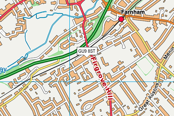 GU9 8ST map - OS VectorMap District (Ordnance Survey) GU9 8ST map - OS VectorMap District (Ordnance Survey)
