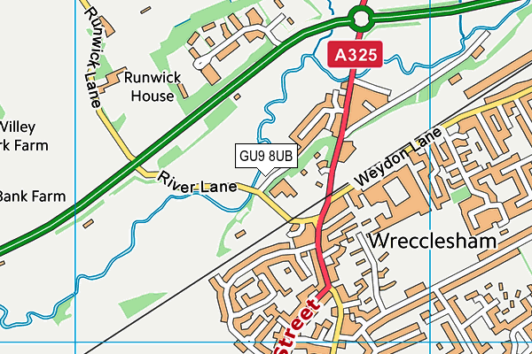 GU9 8UB map - OS VectorMap District (Ordnance Survey) GU9 8UB map - OS VectorMap District (Ordnance Survey)