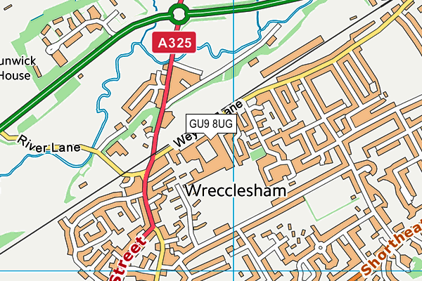 GU9 8UG map - OS VectorMap District (Ordnance Survey) GU9 8UG map - OS VectorMap District (Ordnance Survey)