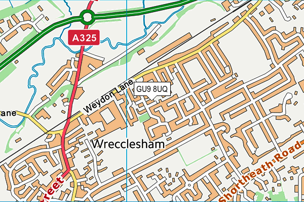 GU9 8UQ map - OS VectorMap District (Ordnance Survey)