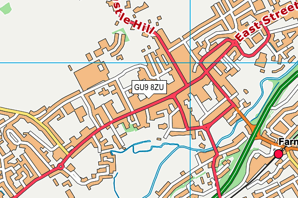 GU9 8ZU map - OS VectorMap District (Ordnance Survey) GU9 8ZU map - OS VectorMap District (Ordnance Survey)