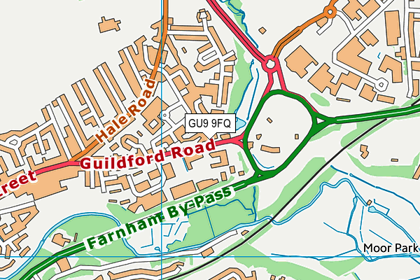 GU9 9FQ map - OS VectorMap District (Ordnance Survey) GU9 9FQ map - OS VectorMap District (Ordnance Survey)