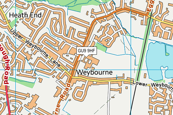 GU9 9HF map - OS VectorMap District (Ordnance Survey) GU9 9HF map - OS VectorMap District (Ordnance Survey)