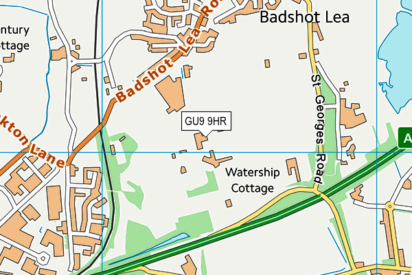 GU9 9HR map - OS VectorMap District (Ordnance Survey) GU9 9HR map - OS VectorMap District (Ordnance Survey)