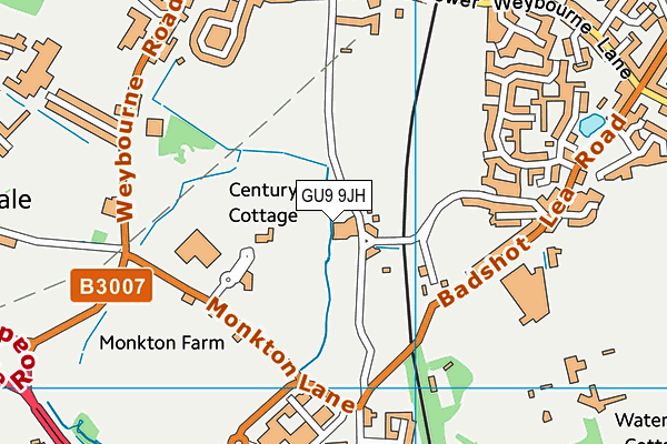 GU9 9JH map - OS VectorMap District (Ordnance Survey) GU9 9JH map - OS VectorMap District (Ordnance Survey)