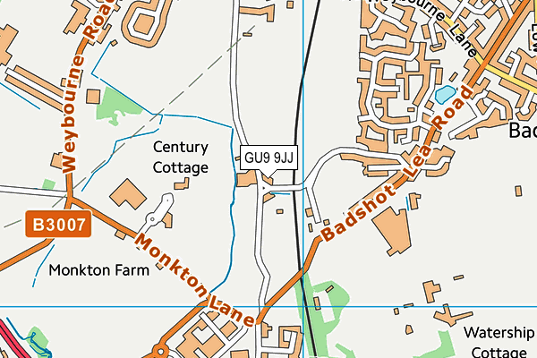 GU9 9JJ map - OS VectorMap District (Ordnance Survey) GU9 9JJ map - OS VectorMap District (Ordnance Survey)