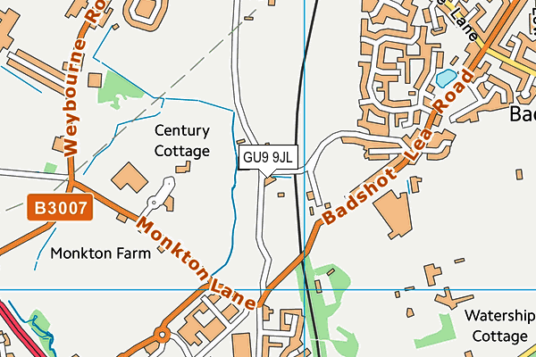 GU9 9JL map - OS VectorMap District (Ordnance Survey) GU9 9JL map - OS VectorMap District (Ordnance Survey)