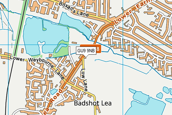 GU9 9NB map - OS VectorMap District (Ordnance Survey) GU9 9NB map - OS VectorMap District (Ordnance Survey)