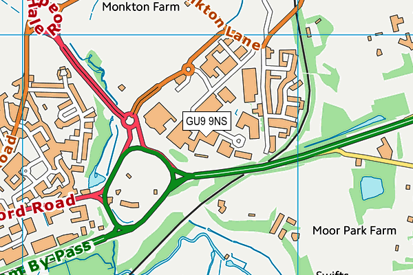 GU9 9NS map - OS VectorMap District (Ordnance Survey) GU9 9NS map - OS VectorMap District (Ordnance Survey)