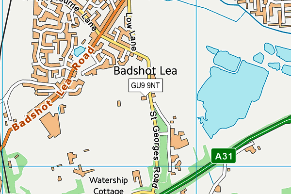 GU9 9NT map - OS VectorMap District (Ordnance Survey) GU9 9NT map - OS VectorMap District (Ordnance Survey)
