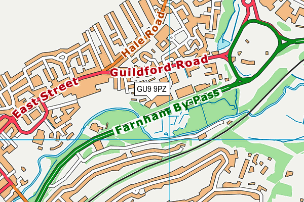 GU9 9PZ map - OS VectorMap District (Ordnance Survey) GU9 9PZ map - OS VectorMap District (Ordnance Survey)