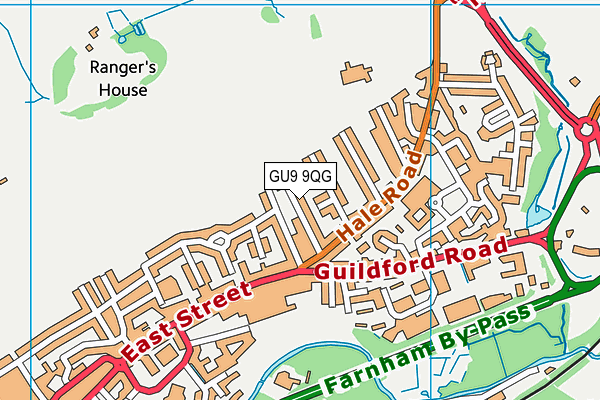 GU9 9QG map - OS VectorMap District (Ordnance Survey) GU9 9QG map - OS VectorMap District (Ordnance Survey)