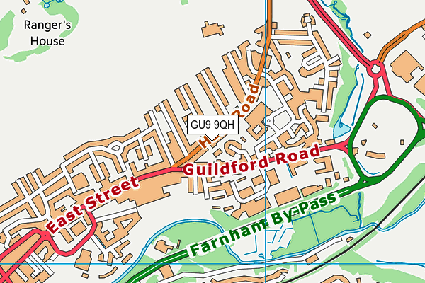GU9 9QH map - OS VectorMap District (Ordnance Survey) GU9 9QH map - OS VectorMap District (Ordnance Survey)