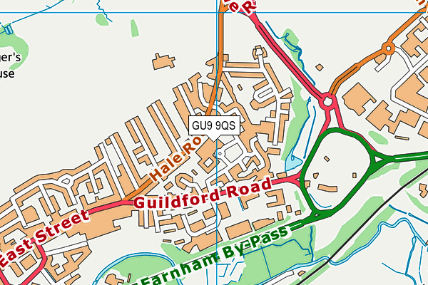 GU9 9QS map - OS VectorMap District (Ordnance Survey) GU9 9QS map - OS VectorMap District (Ordnance Survey)