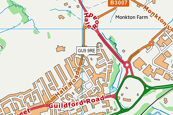 GU9 9RE map - OS VectorMap District (Ordnance Survey) GU9 9RE map - OS VectorMap District (Ordnance Survey)