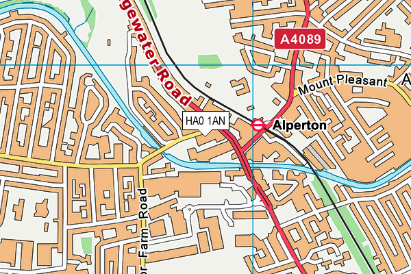 HA0 1AN map - OS VectorMap District (Ordnance Survey) HA0 1AN map - OS VectorMap District (Ordnance Survey)