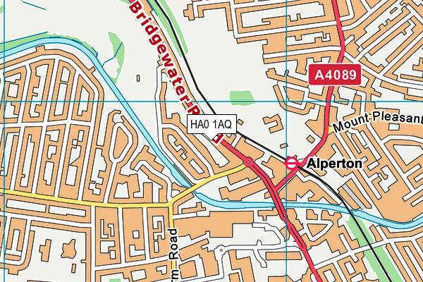 HA0 1AQ map - OS VectorMap District (Ordnance Survey) HA0 1AQ map - OS VectorMap District (Ordnance Survey)