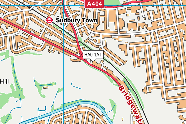 HA0 1AT map - OS VectorMap District (Ordnance Survey)