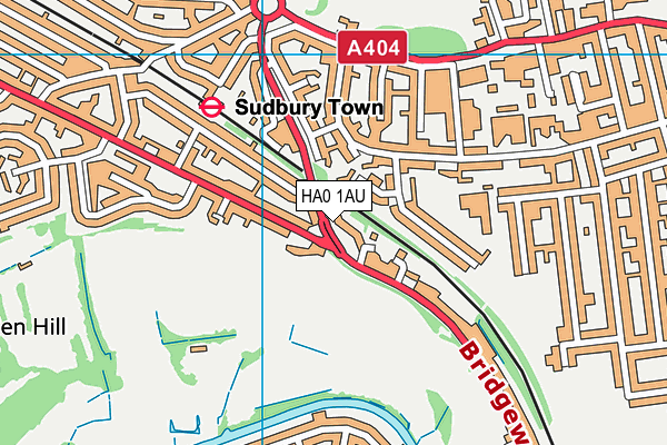 HA0 1AU map - OS VectorMap District (Ordnance Survey) HA0 1AU map - OS VectorMap District (Ordnance Survey)