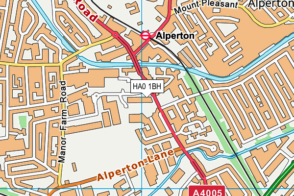 HA0 1BH map - OS VectorMap District (Ordnance Survey) HA0 1BH map - OS VectorMap District (Ordnance Survey)