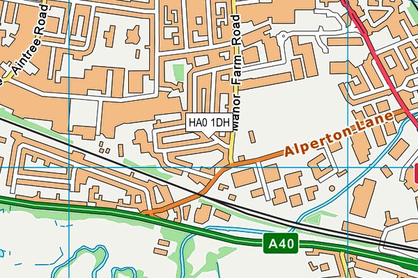 HA0 1DH map - OS VectorMap District (Ordnance Survey) HA0 1DH map - OS VectorMap District (Ordnance Survey)