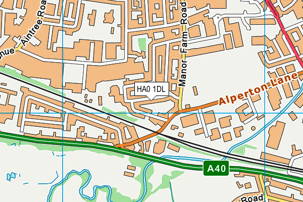 HA0 1DL map - OS VectorMap District (Ordnance Survey) HA0 1DL map - OS VectorMap District (Ordnance Survey)