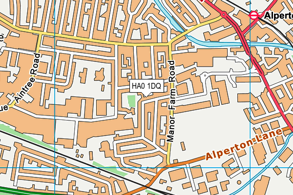 HA0 1DQ map - OS VectorMap District (Ordnance Survey) HA0 1DQ map - OS VectorMap District (Ordnance Survey)