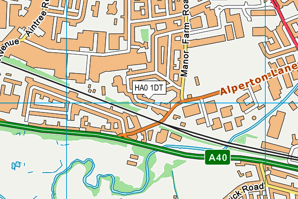 HA0 1DT map - OS VectorMap District (Ordnance Survey) HA0 1DT map - OS VectorMap District (Ordnance Survey)