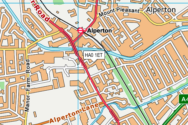 HA0 1ET map - OS VectorMap District (Ordnance Survey) HA0 1ET map - OS VectorMap District (Ordnance Survey)