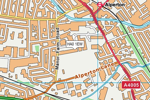 HA0 1EW map - OS VectorMap District (Ordnance Survey) HA0 1EW map - OS VectorMap District (Ordnance Survey)