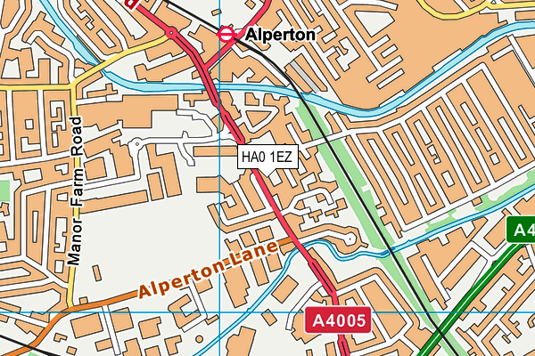 HA0 1EZ map - OS VectorMap District (Ordnance Survey) HA0 1EZ map - OS VectorMap District (Ordnance Survey)