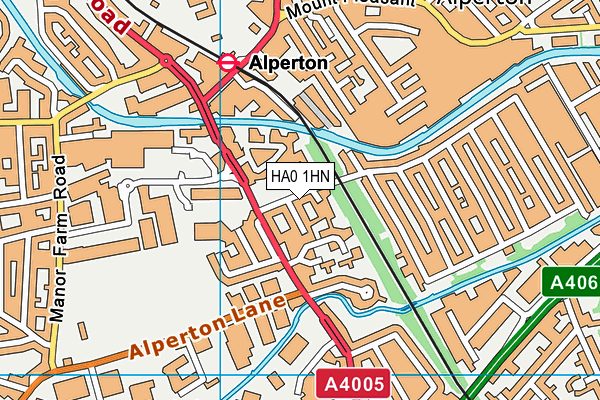 HA0 1HN map - OS VectorMap District (Ordnance Survey) HA0 1HN map - OS VectorMap District (Ordnance Survey)