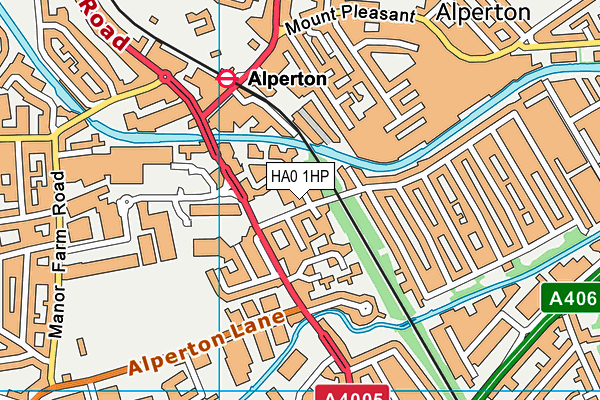 HA0 1HP map - OS VectorMap District (Ordnance Survey) HA0 1HP map - OS VectorMap District (Ordnance Survey)