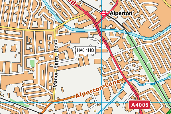 HA0 1HQ map - OS VectorMap District (Ordnance Survey) HA0 1HQ map - OS VectorMap District (Ordnance Survey)
