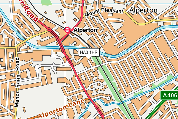 HA0 1HR map - OS VectorMap District (Ordnance Survey) HA0 1HR map - OS VectorMap District (Ordnance Survey)