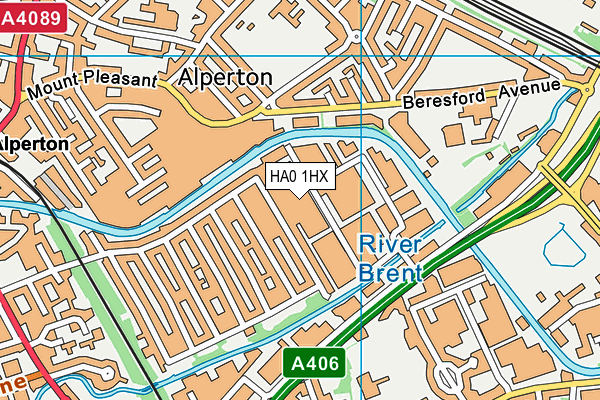 HA0 1HX map - OS VectorMap District (Ordnance Survey) HA0 1HX map - OS VectorMap District (Ordnance Survey)
